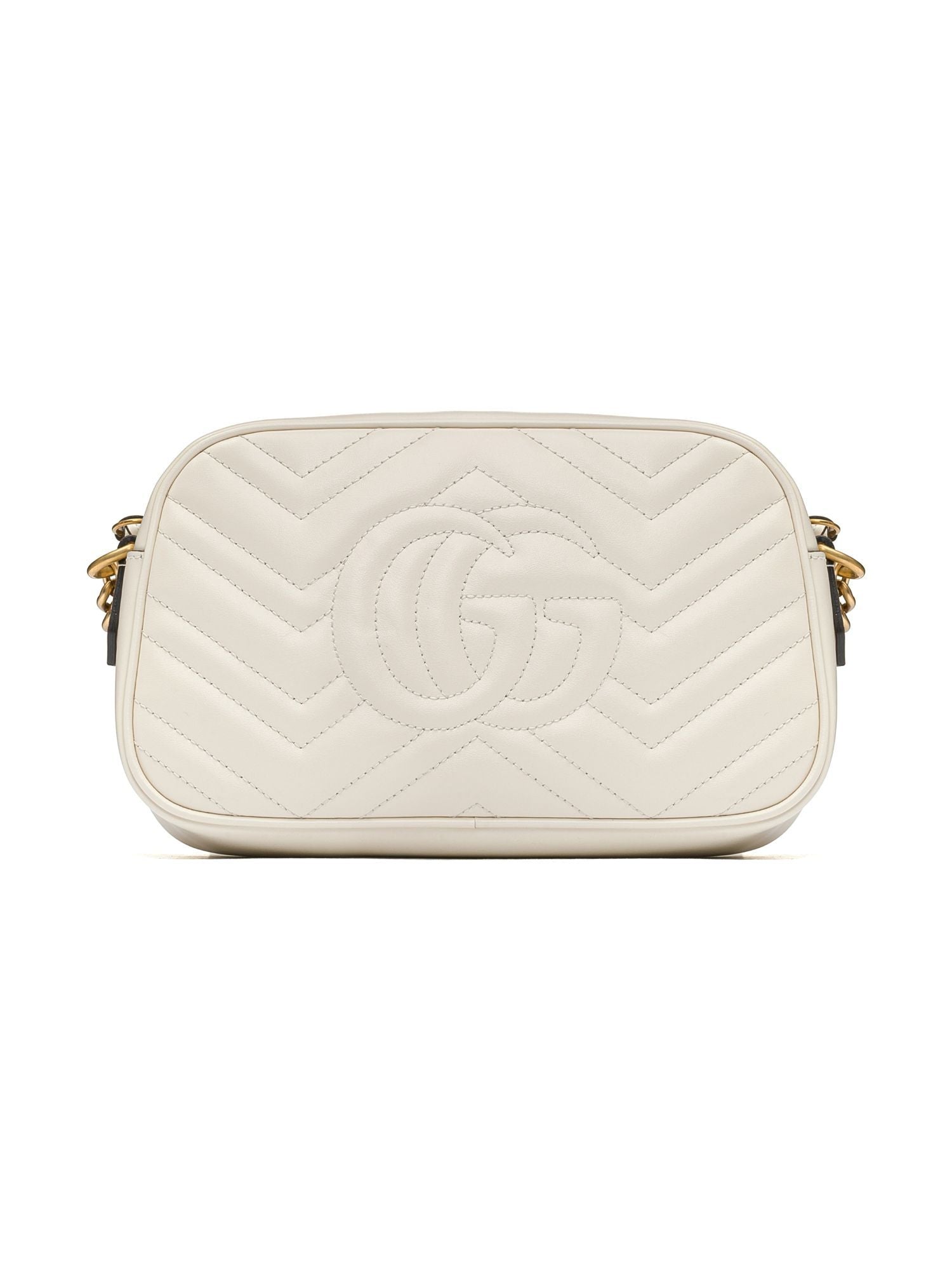 Behind Gucci GG White Marmont Small Crossbody Bag 447632 DTD1T 9022