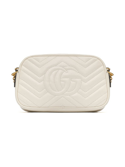 Behind Gucci GG White Marmont Small Crossbody Bag 447632 DTD1T 9022