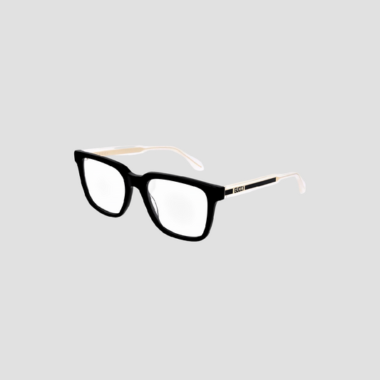 GUCCI GG0560O 005 BLACK GOLD CRYSTAL EYEGLASSES