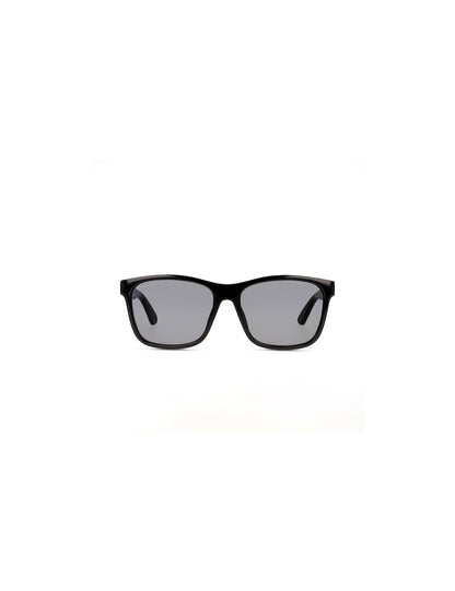 Gucci GG0746S Black Square Sunglasses with gray lenses, shown from the front on a plain white background.