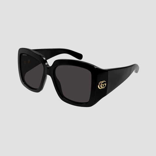Gucci GG1402S 001 Black Square Oversized Sunglasses