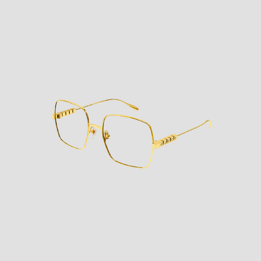 GUCCI GG1434O 001 LETTERING GOLD EYEGLASSES