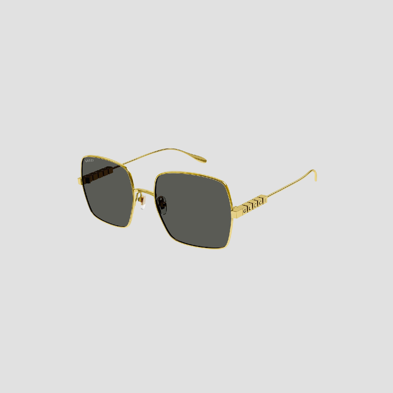 GUCCI GG1434S 001 GOLD BLACK SUNGLASSES