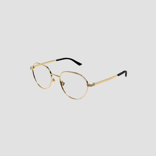 GUCCI GG1458O 001 ROUND GOLD EYEGLASSES