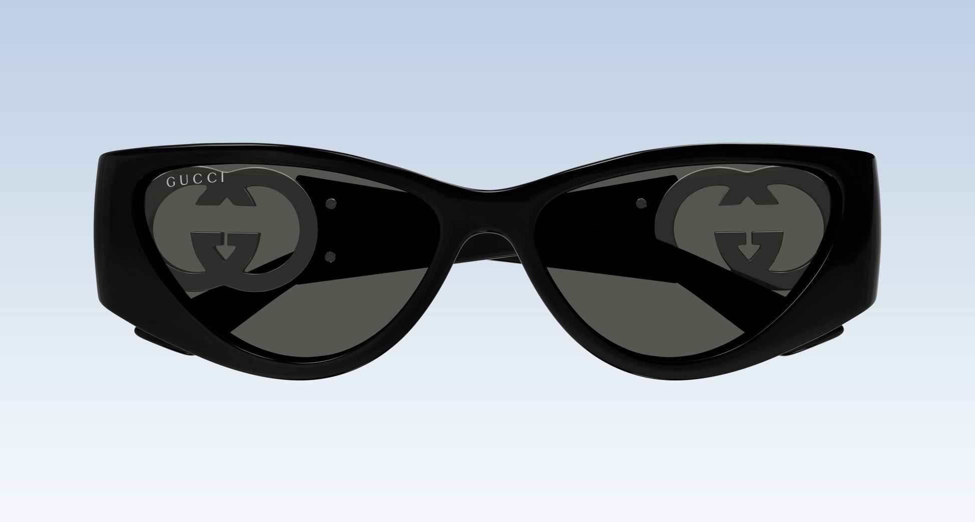 Front Gucci GG1824S 001 Black Cat-Eye Sunglasses