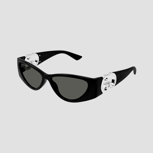 Gucci GG1824S 001 Black Cat-Eye Sunglasses