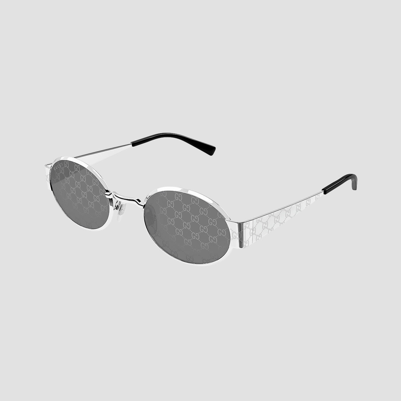Gucci GG1854S 002 Silver Round Sunglasses