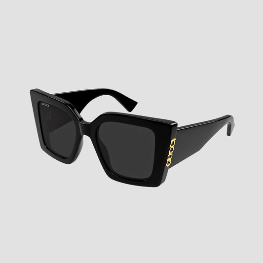 Gucci GG2039S 001 Black Oversized Square Sunglasses