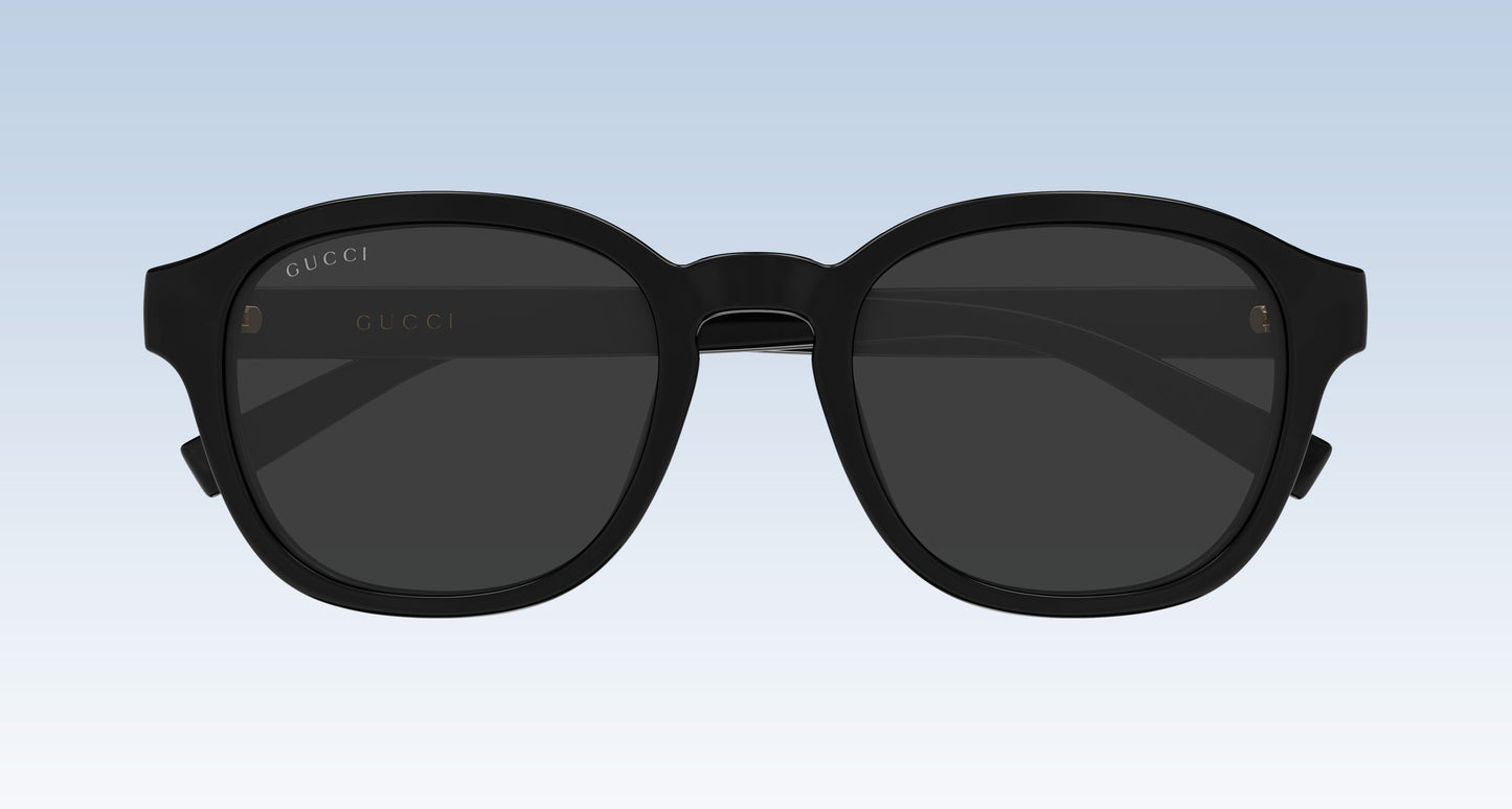 front Gucci GG2109SK 001 Black Round Square Sunglasses