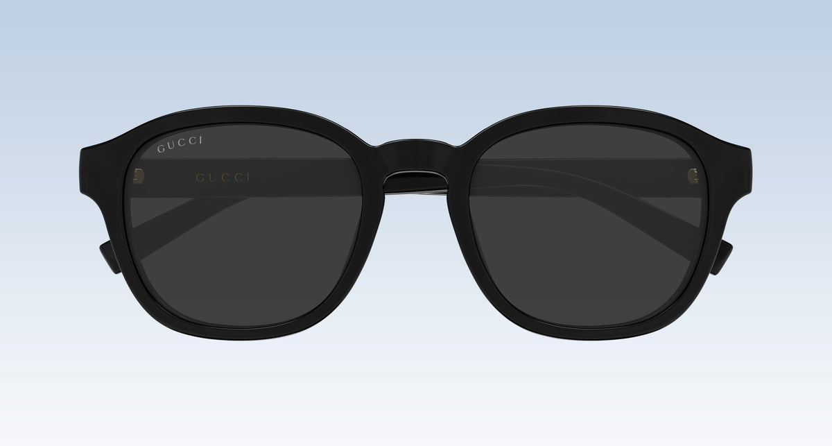 front Gucci GG2109SK 001 Black Round Square Sunglasses