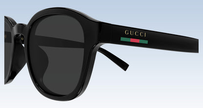 close-up Gucci GG2109SK 001 Black Round Square Sunglasses