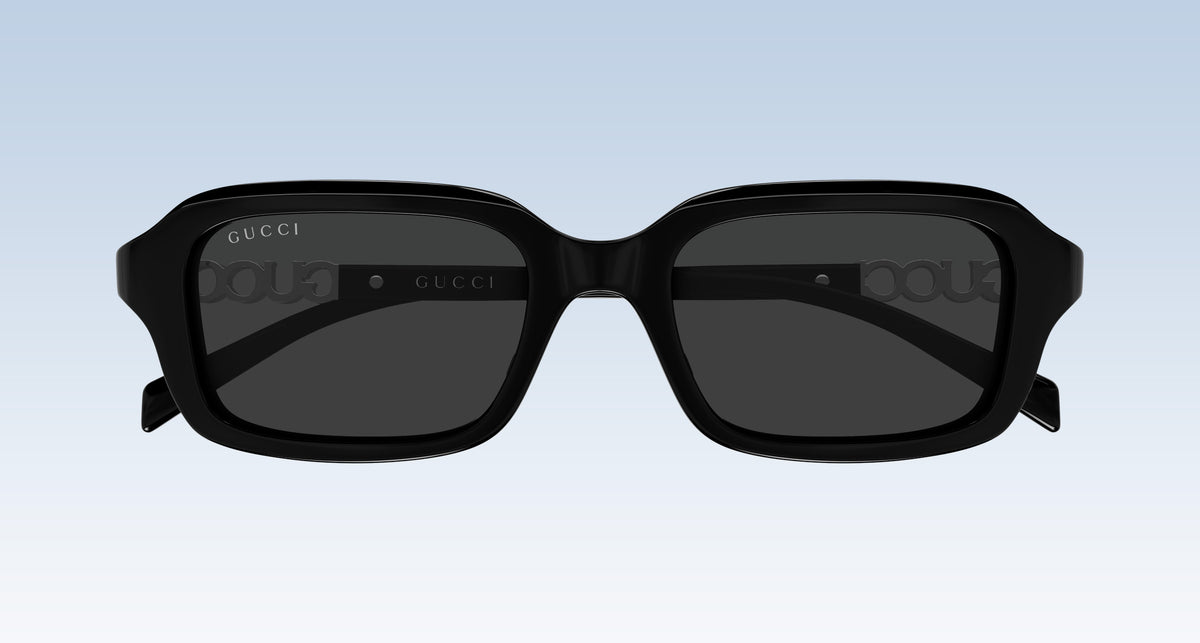 Front Gucci GG2152S 001 Black Rectangular Sunglasses 