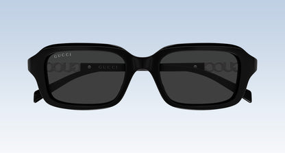 Front Gucci GG2152S 001 Black Rectangular Sunglasses 