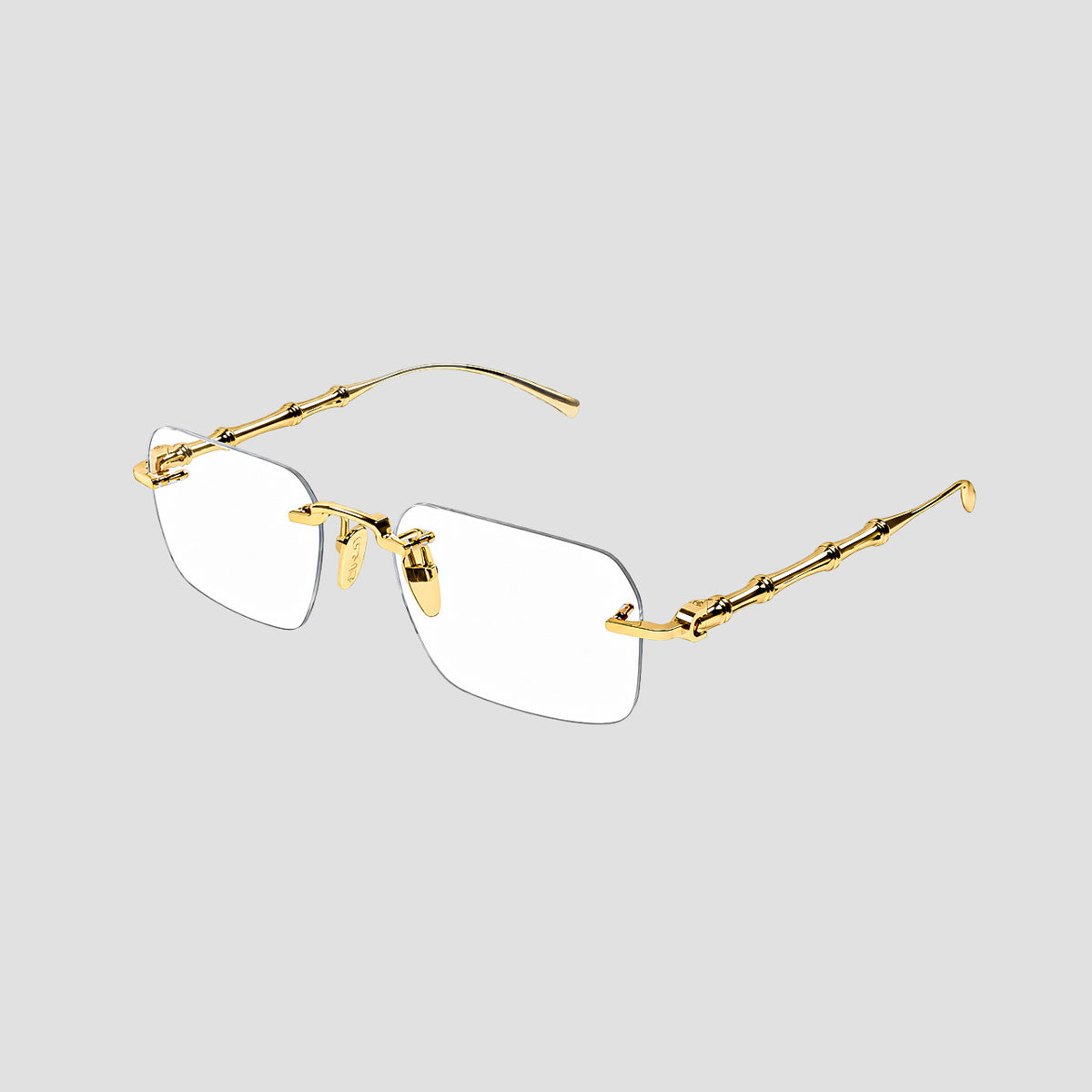 Gucci GG2154O 002 Gold Rimless Square Eyeglasses