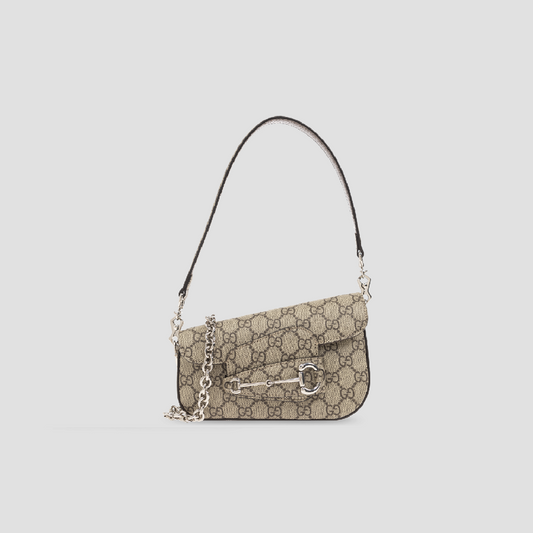 Gucci Horsebit 1955 Asymmetrical Mini Shoulder Bag Beige 774209 KGD0N 9742