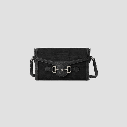 GUCCI HORSEBIT 1955 MINI BAG JUMBO BLACK 699296 FABGN 1000