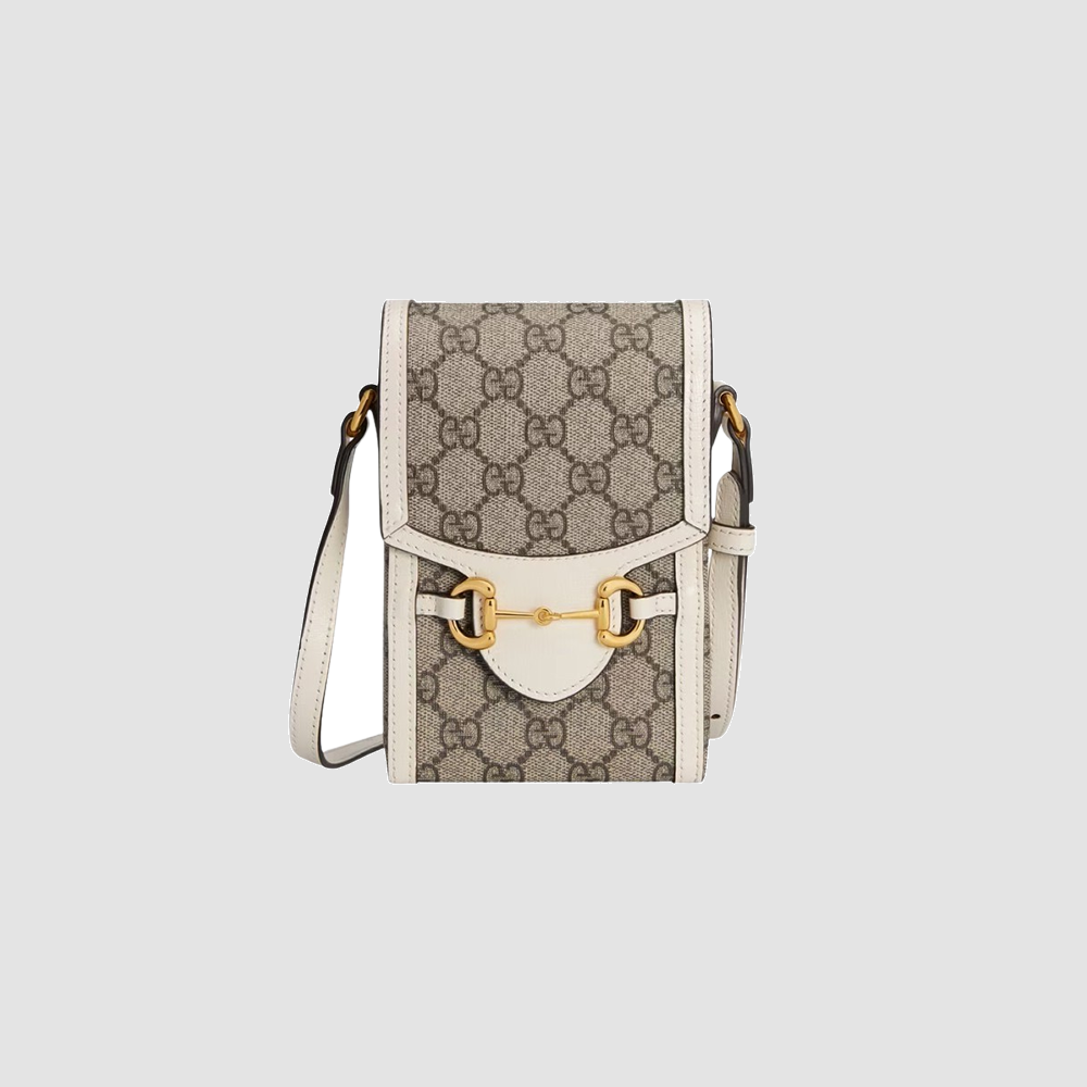 gucci horsebit 1955 mini beige and white leather 625615 92TCG 9761