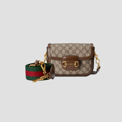 GUCCI HORSEBIT 1955 MINI SHOULDER BAG GG SUPREME BEIGE 658574 HUHHG 8565