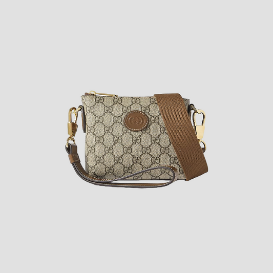 GUCCI INTERLOCKING G MINI MESSENGER BAG BEIGE 723306 92THG 8563