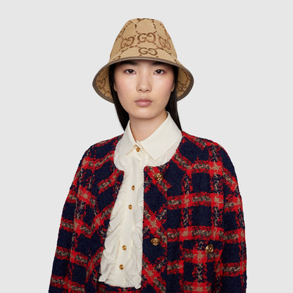 nón GUCCI JUMBO GG CANVAS BUCKET HAT IN CAMEL 681256 3HAGJ 2564 blankroom hà nội, việt nam