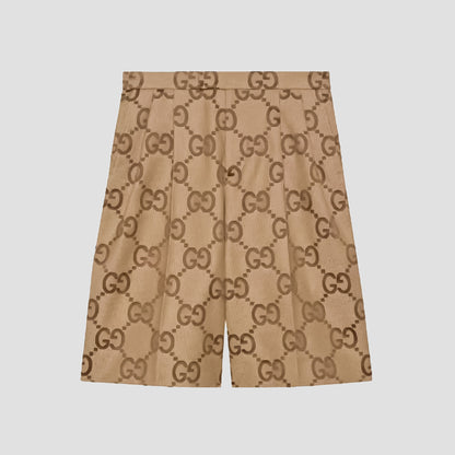 Gucci Jumbo GG Canvas Short In Beige & Ebony 673181 ZAHT6 2580