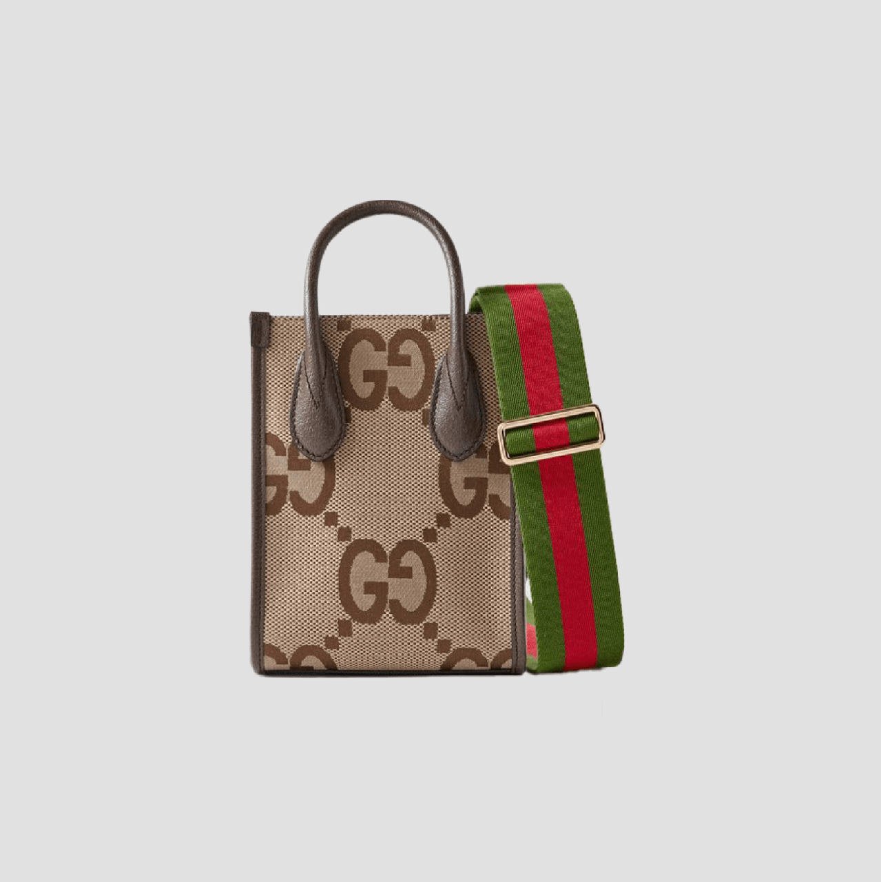 Gucci Jumbo GG Mini Tote Bag Camel Ebony 699406 UKMDG 2570