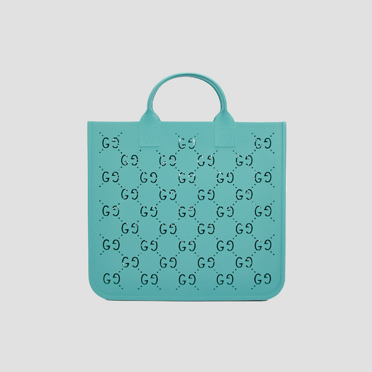 Gucci Kids GG Rubber Shopper Bag Light Blue 679365 JFO00 4933