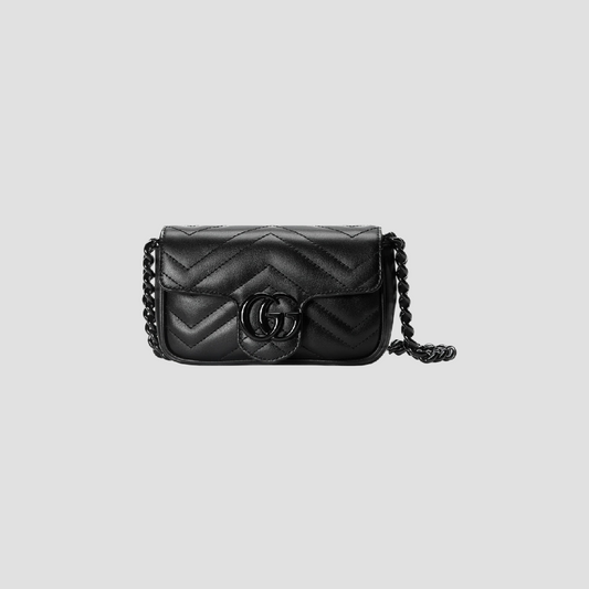 GUCCI MARMONT BELT BAG BLACK 699757 UM8KV 1000