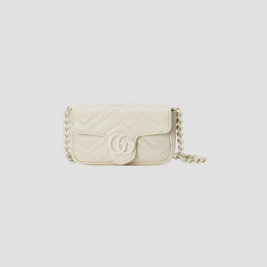 GUCCI MARMONT BELT BAG WHITE 699757 UM8KV 9022