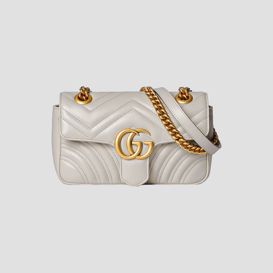 Gucci GG Marmont Small Shoulder Bag Light Grey 446744 AABZC 1712