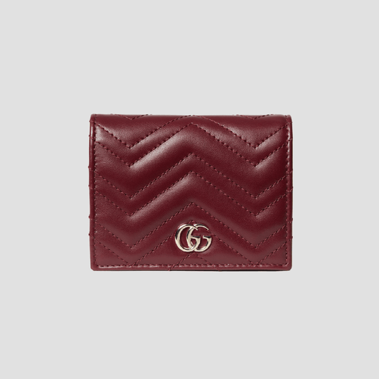 Gucci Marmont Card Case Wallet in Rosso Ancora 466492 dtdhv 6207