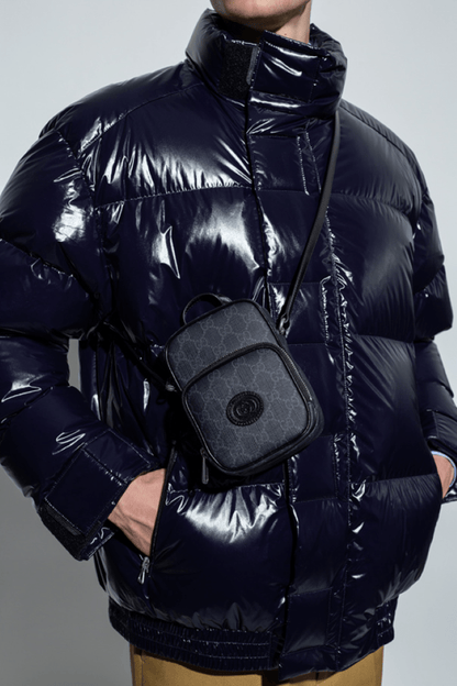 wearing Gucci Mini Crossbody Bag with Interlocking G Black 672952 92TCN 1000