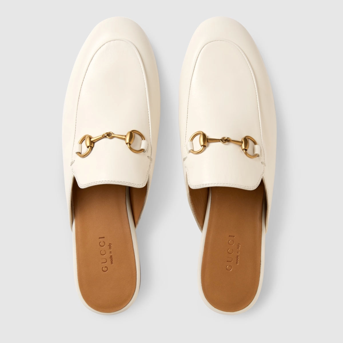 sục GUCCI PRINCETOWN LEATHER SLIPPER WHITE LEATHER 423513 C9D00 9022 Authentic tại BlankRoom Hà Nội, Việt Nam.