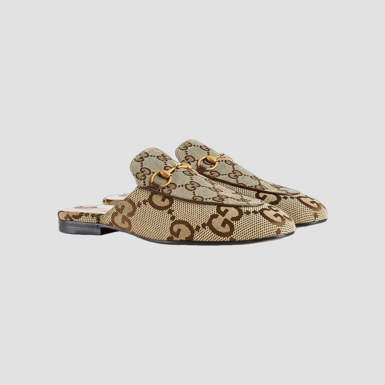 Gucci Women Princetown Slippers Jumbo Beige 475094 UKO60 2588