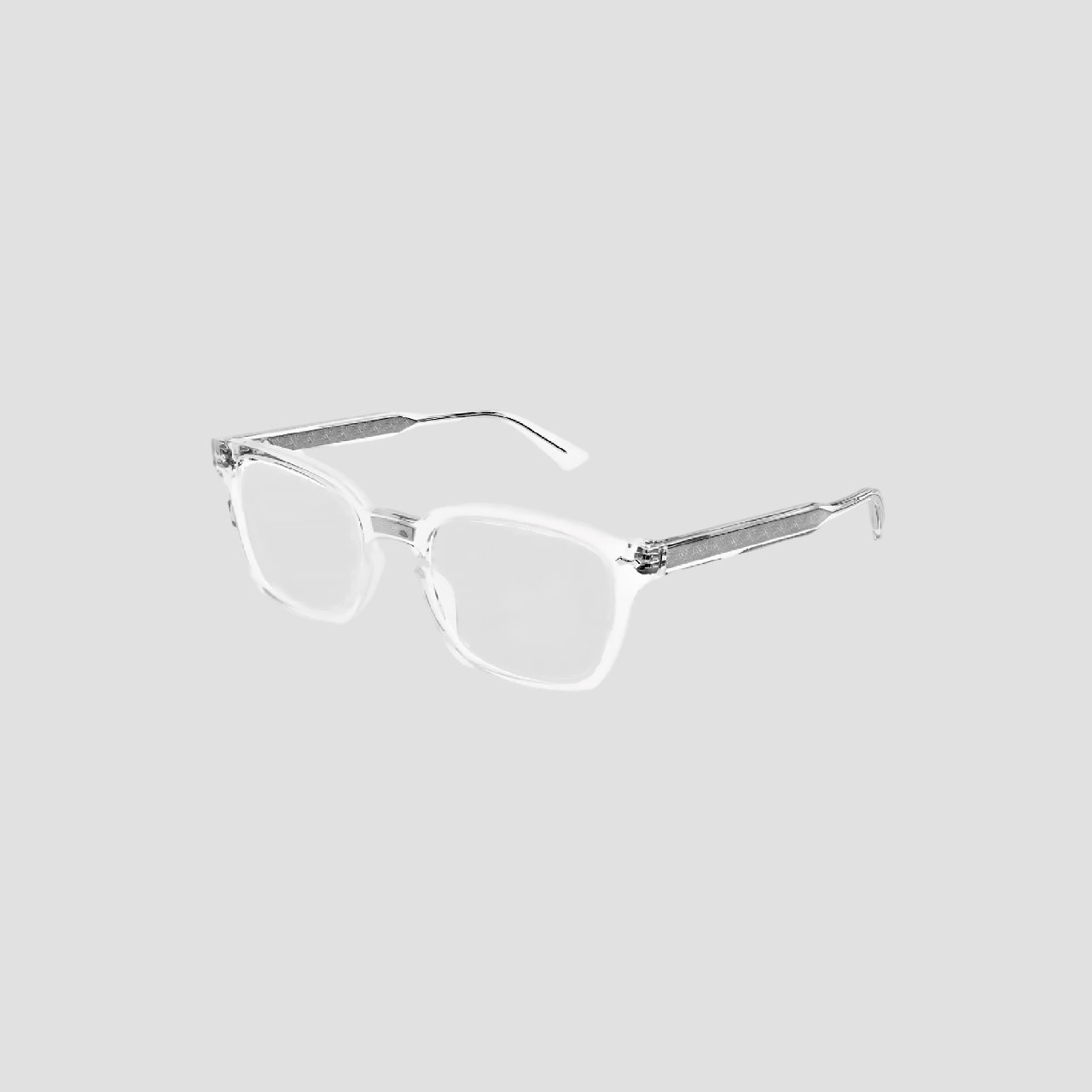 GUCCI GG01840 012 CRYSTAL SILVER FRAME EYEGLASSES