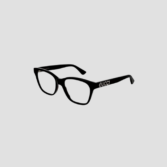 GUCCI RECTANGULAR JEWELRY LOGO EYEGLASSES GG0420O 001