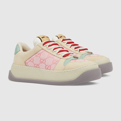 GUCCI SCREENER PINK GG CANVAS SNEAKER 750633 FAB4C 5644