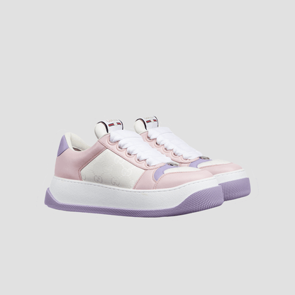 Gucci Women Screener Pink Lilac Sneakers 813080 FADZQ 9161