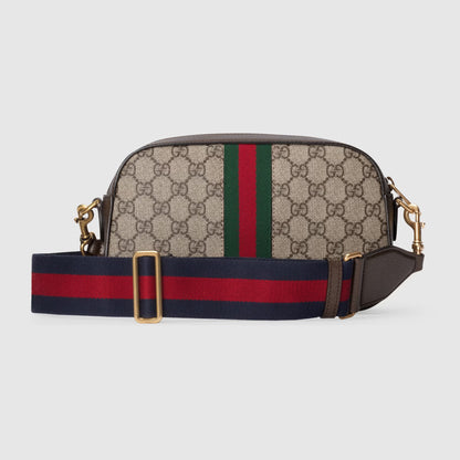 mặt sau túi GUCCI SMALL OPHIDIA SHOULDER BAG BEIGE AND EBONY SUPREME 752591 FACFW 8920