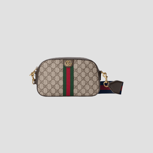 Gucci Small Ophidia Shoulder Bag Beige and Ebony Supreme 752591 FACFW 8920