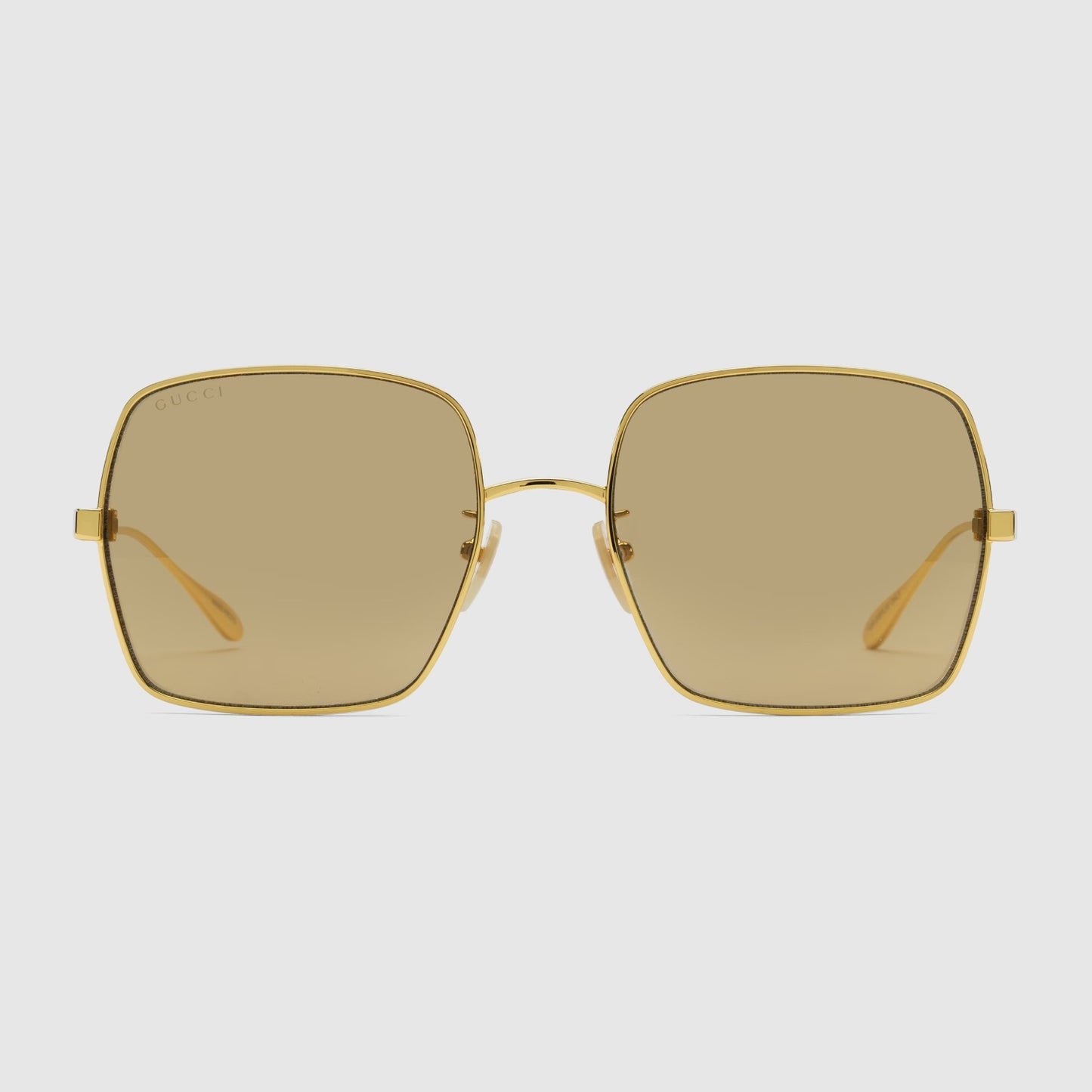 mặt trước kính GUCCI GG1434S 002 GOLD BROWN SUNGLASSES WITH GUCCI LETTERING