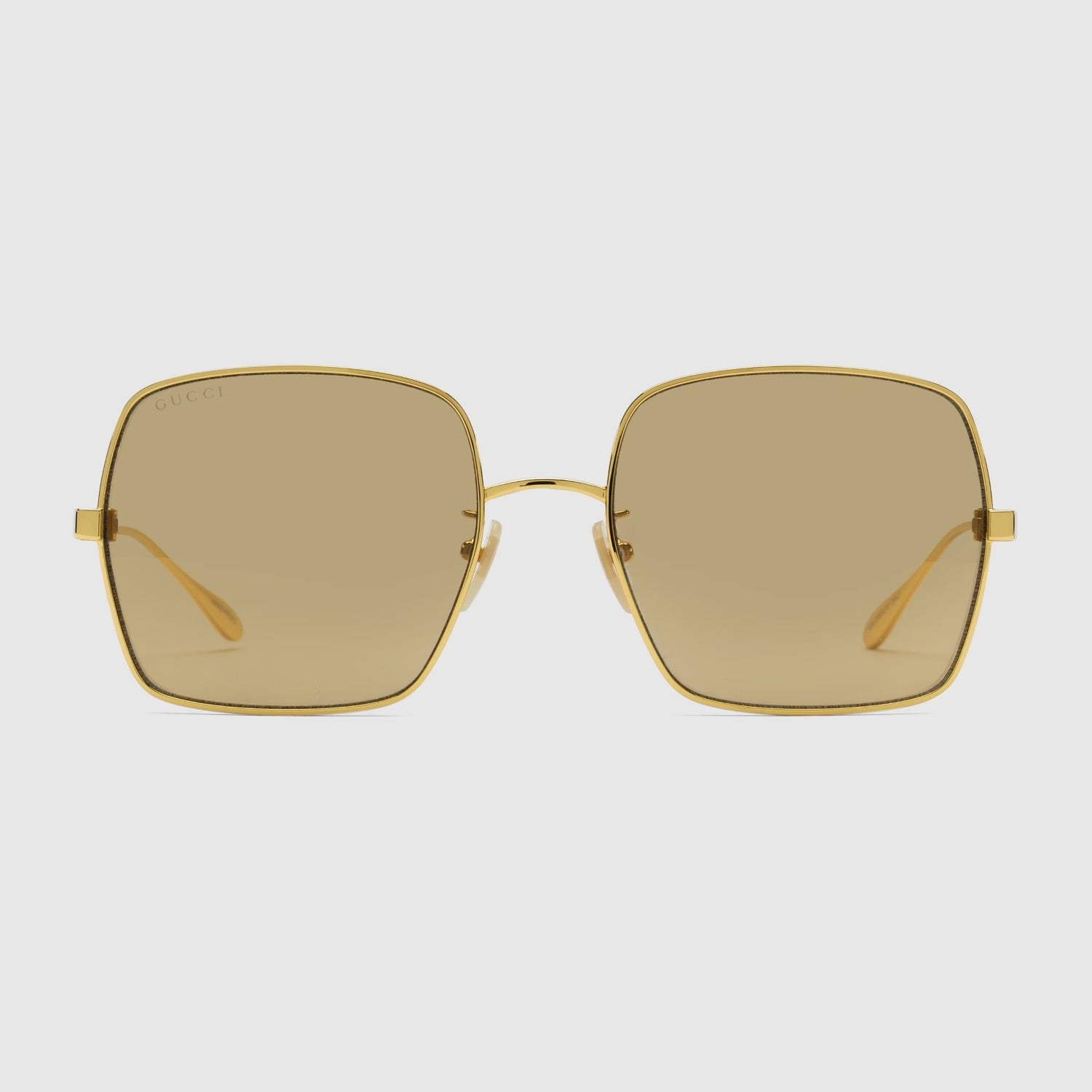 mặt trước kính GUCCI GG1434S 002 GOLD BROWN SUNGLASSES WITH GUCCI LETTERING