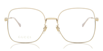 mặt trước kính GUCCI GG0883OA 001 SHINY GOLD EYEGLASSES WITH HORSBIT