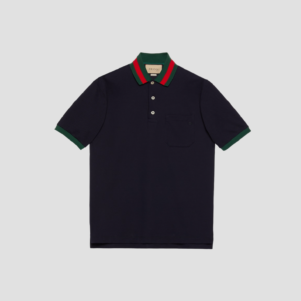 GUCCI STRETCH COTTON PIQUET POLO NAVY 701735 XJELJ 4437