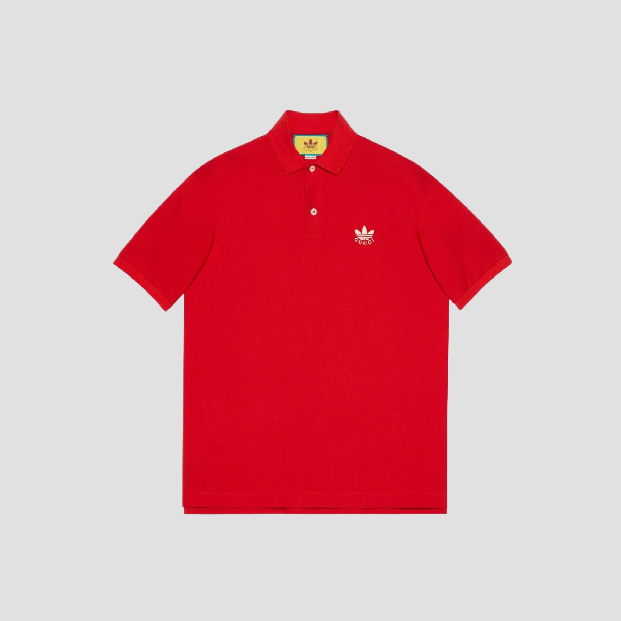 GUCCI X ADIDAS COTTON PIQUE POLO RED 700497 XJEL0 6290