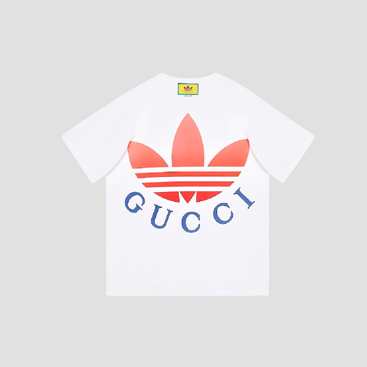 GUCCI X ADIDAS LOGO PRINT T-SHIRT WHITE 723384 XJE2A 9280