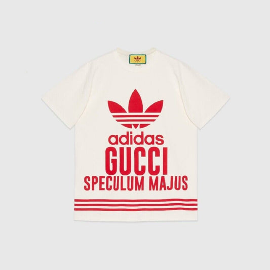 GUCCI X ADIDAS SPECULUM MAJUS T-SHIRT IN WHITE 717422 XJEXI 9095