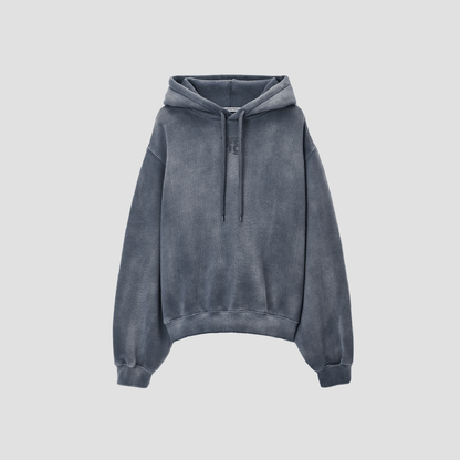 Alexander Wang Puff Logo Structured Terry Hoodie 4CC3242108029C