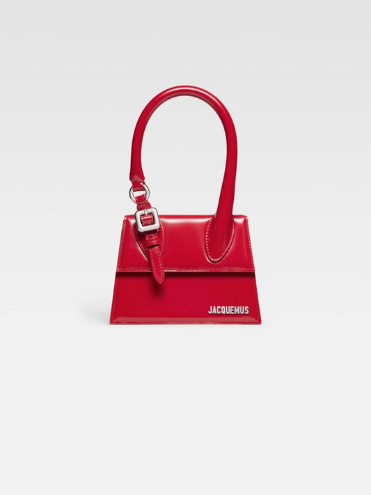 JACQUEMUS LE CHIQUITO MOYEN BOUCLE RED 233BA327-3128-470