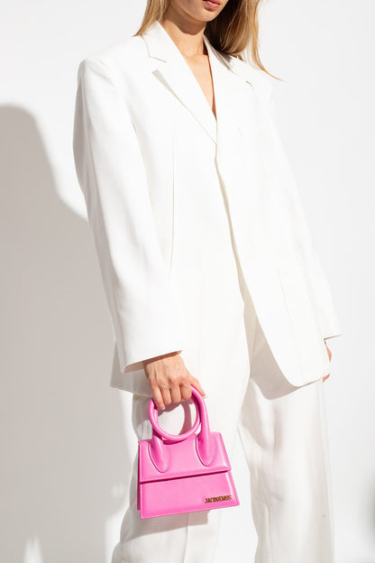 wearing Jacquemus Le Chiquito Noeud Neon Pink 213BA005-3060-434